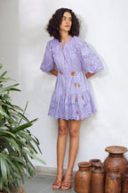 Clarkia Lilac Mini Dress