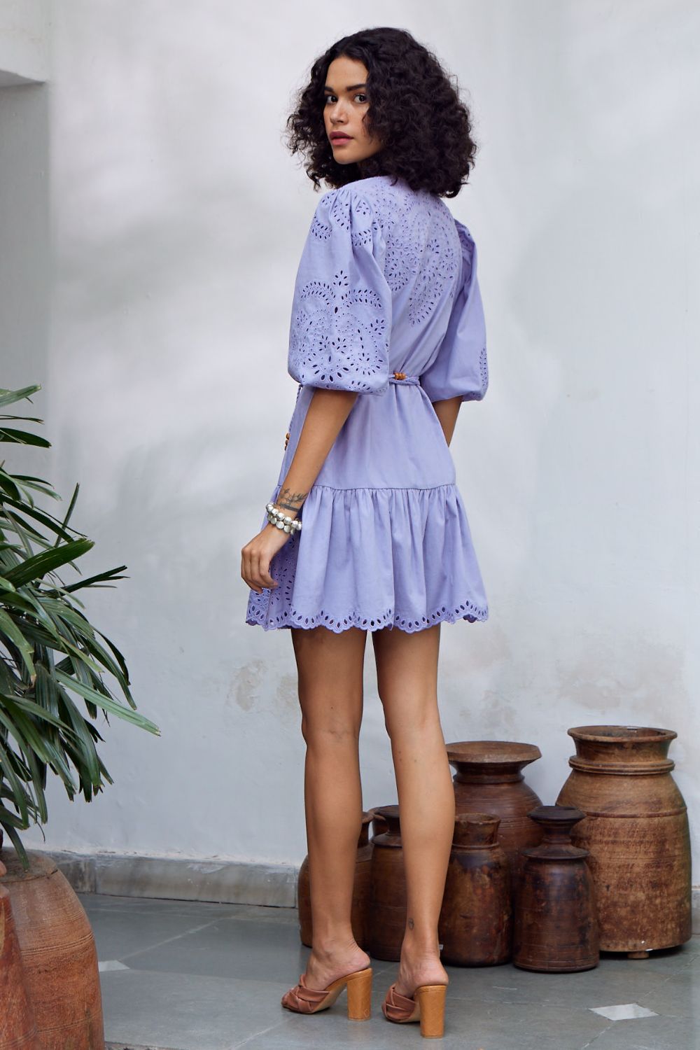 Clarkia Lilac Mini Dress
