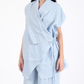 POWDER BLUE FRENCH WRAP LINEN COORD SET