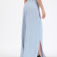 POWDER BLUE FRENCH WRAP LINEN COORD SET