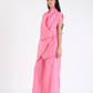 BLUSH PINK FRENCH WRAP LINEN COORD SET