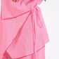 BLUSH PINK FRENCH WRAP LINEN COORD SET