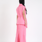 BLUSH PINK FRENCH WRAP LINEN COORD SET
