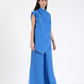 ELECTRIC BLUE FRENCH WRAP LINEN COORD SET