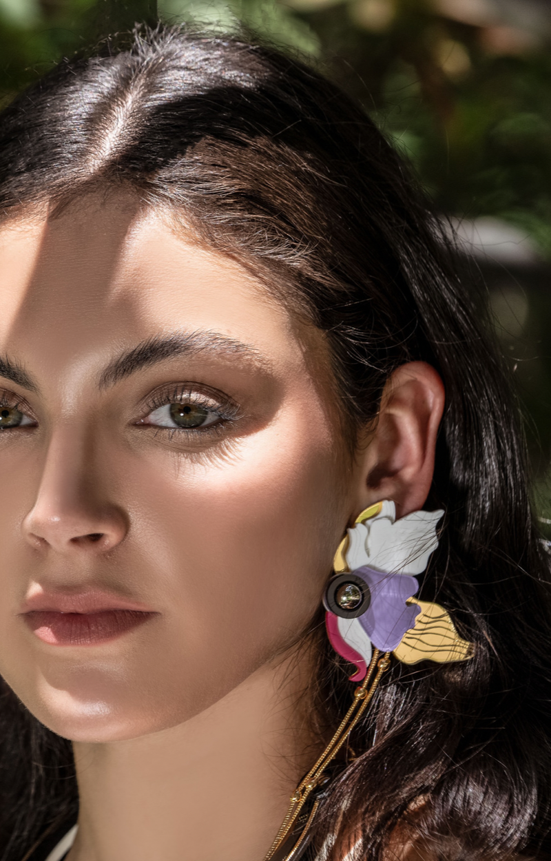 THE WHITE ORCHID EARRINGS