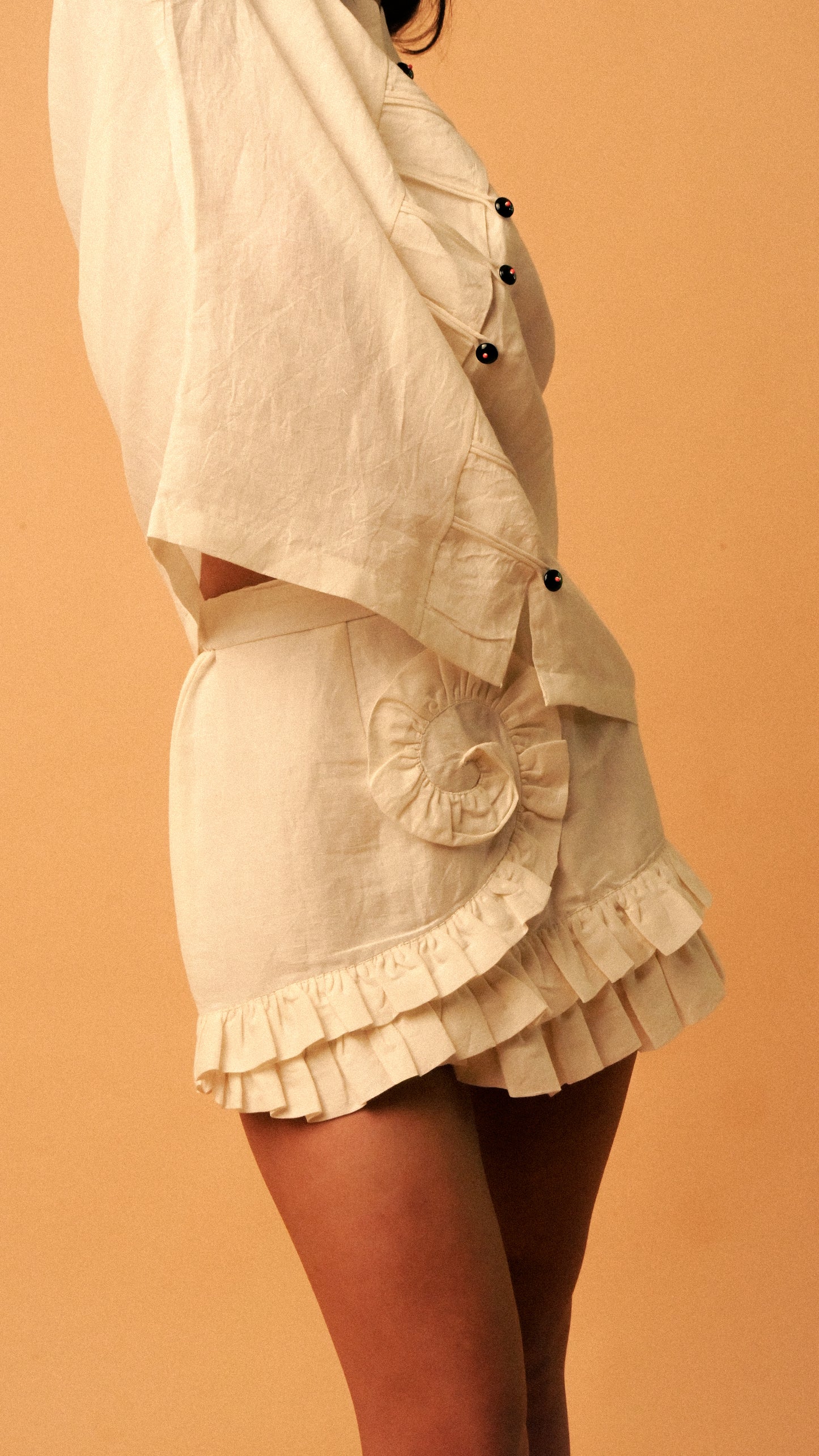 Ancient Spiral Skirt in 'Handloom Cotton Linen'