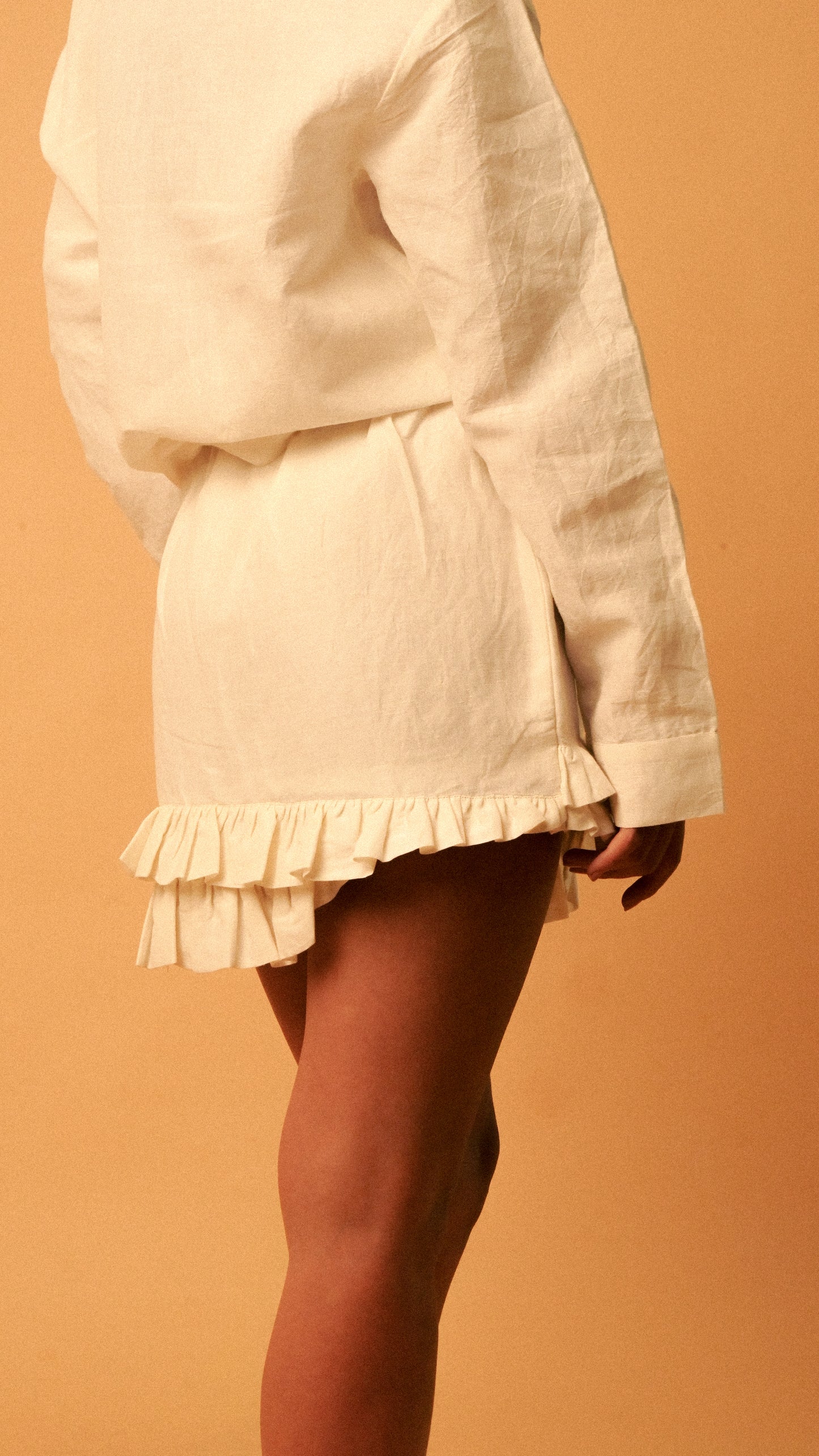 Ancient Spiral Skirt in 'Handloom Cotton Linen'