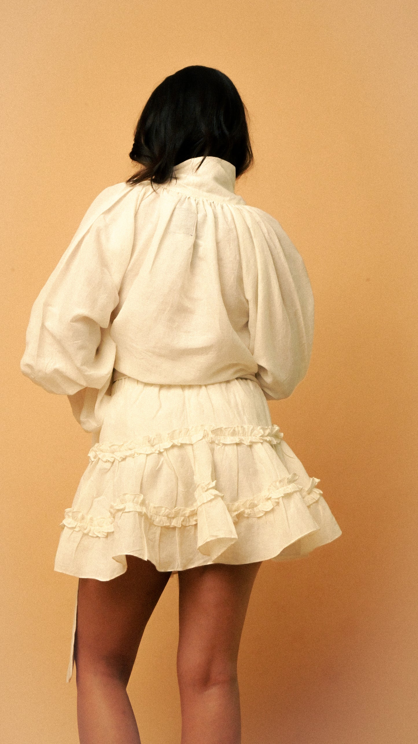 Ruffles Skirt in 'Handloom Cotton Linen'