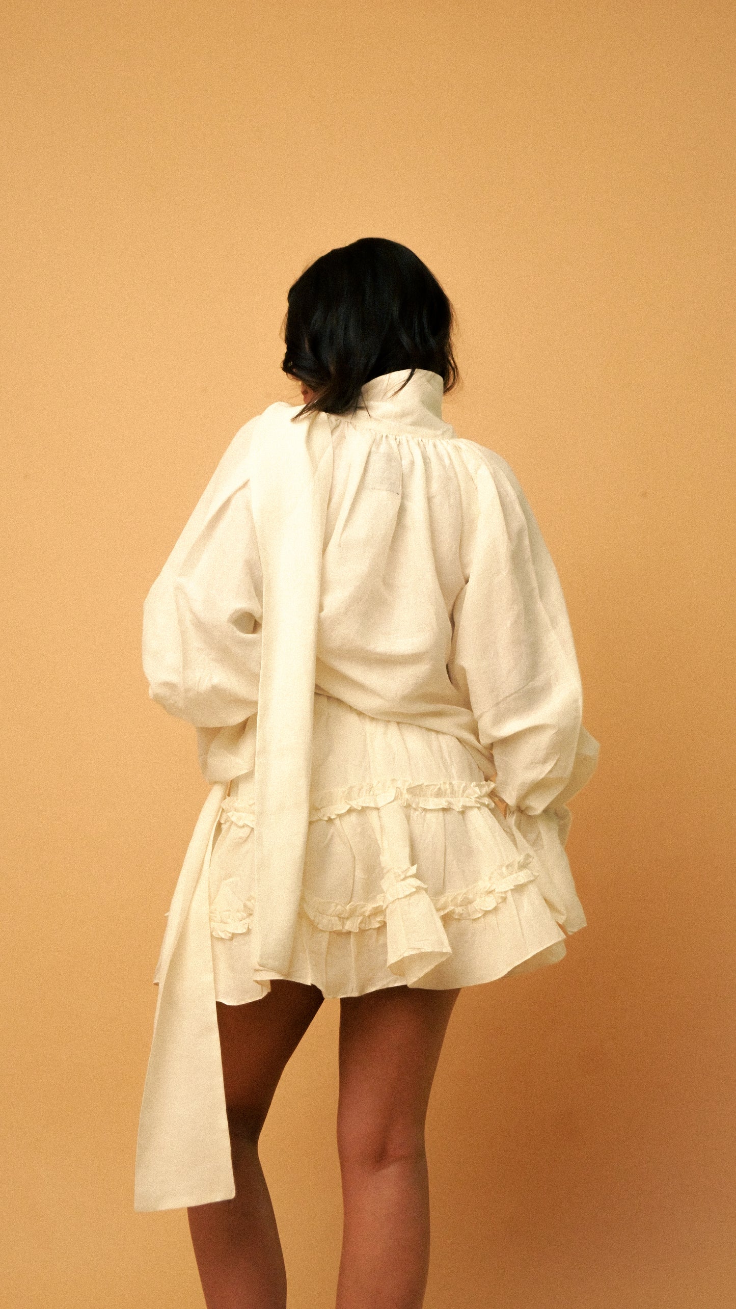 Ruffles Skirt in 'Handloom Cotton Linen'