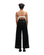 BLEACHED JEANS - BLACK