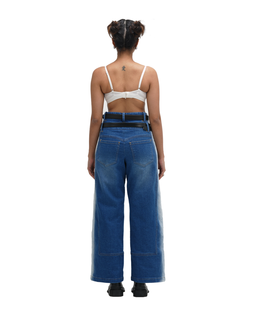 BLEACHED JEANS - BLUE