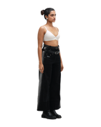 BLEACHED JEANS - BLACK