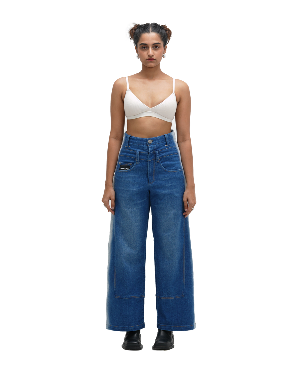 BLEACHED JEANS - BLUE