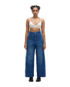 BLEACHED JEANS - BLUE