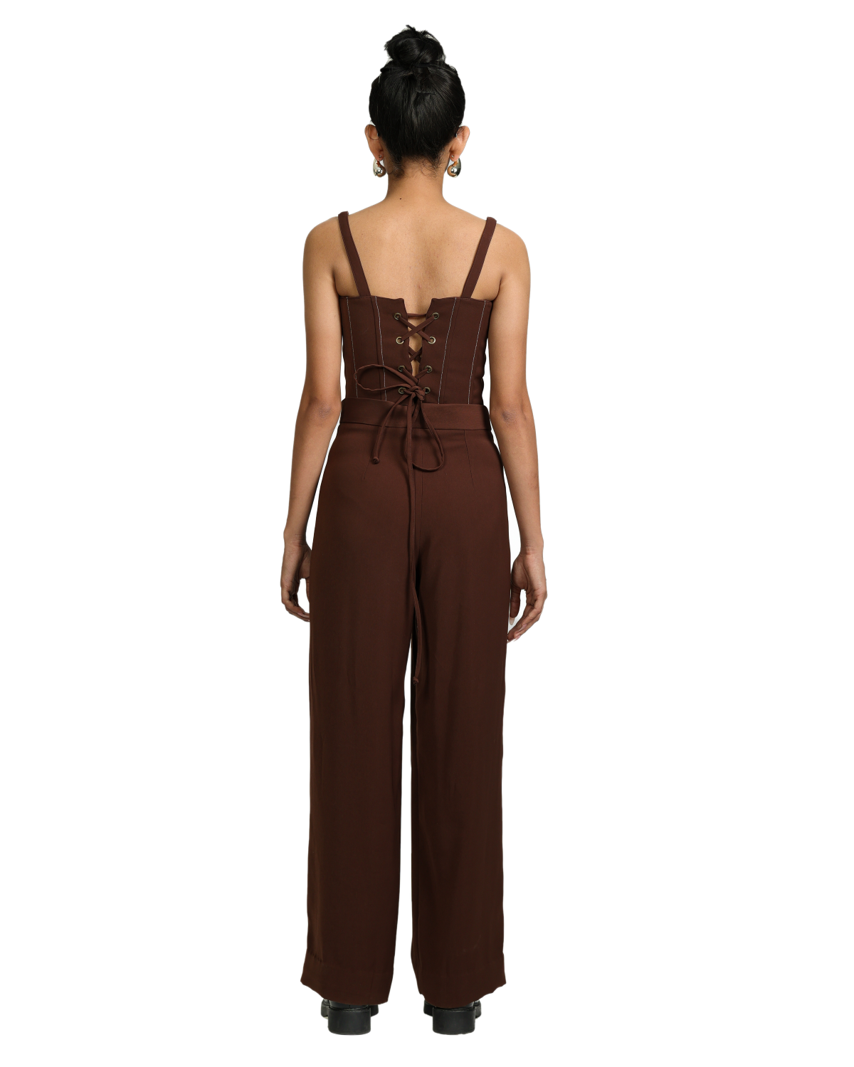 High Waisted Pants - Brown