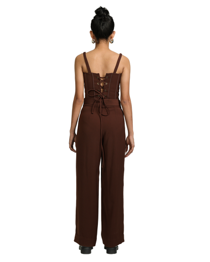 High Waisted Pants - Brown