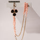 LIGHT PEACH FLOWER LONG PHONE STRAP