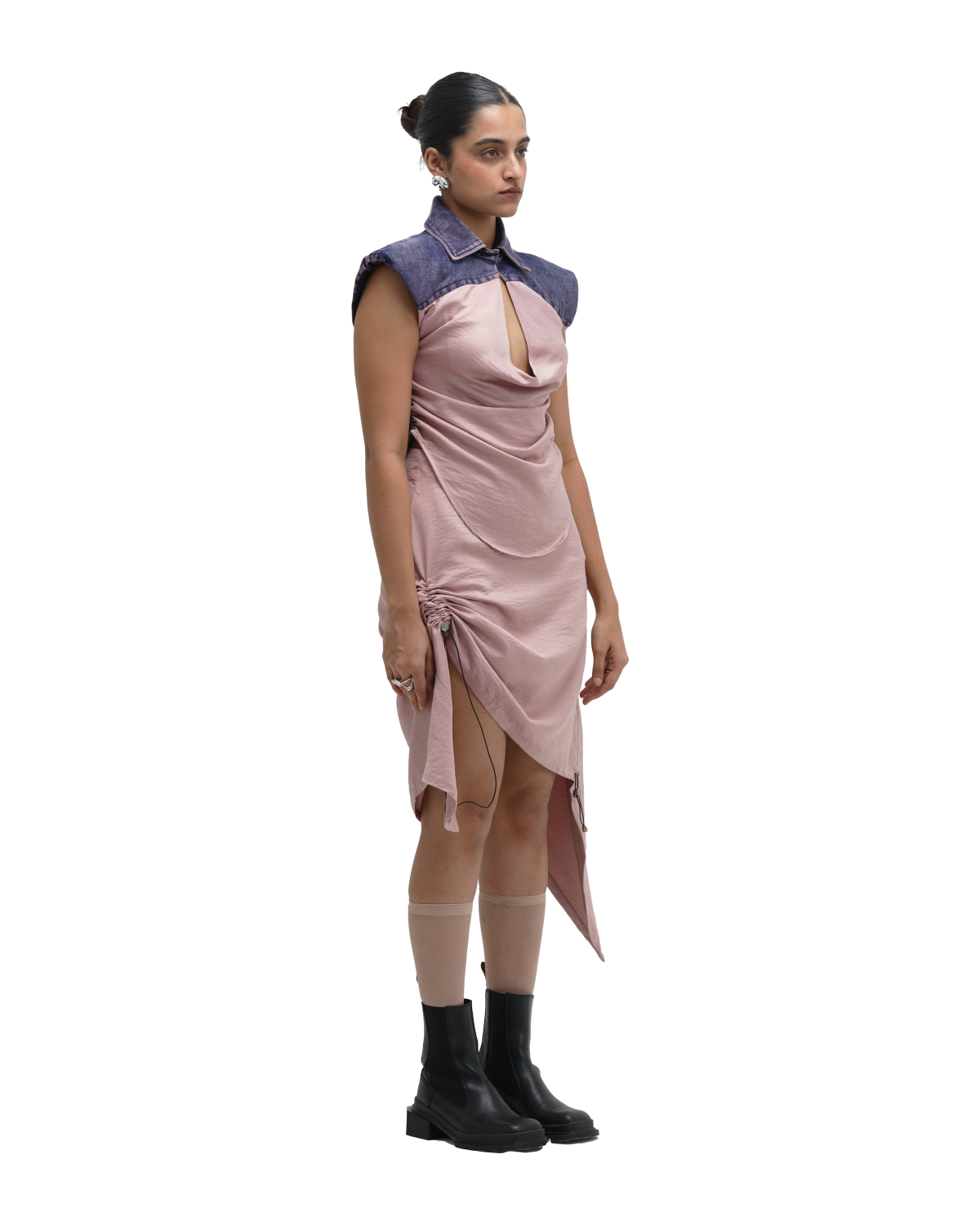 COWL FRAME TOP WITH RUCH HOUR SKIRT