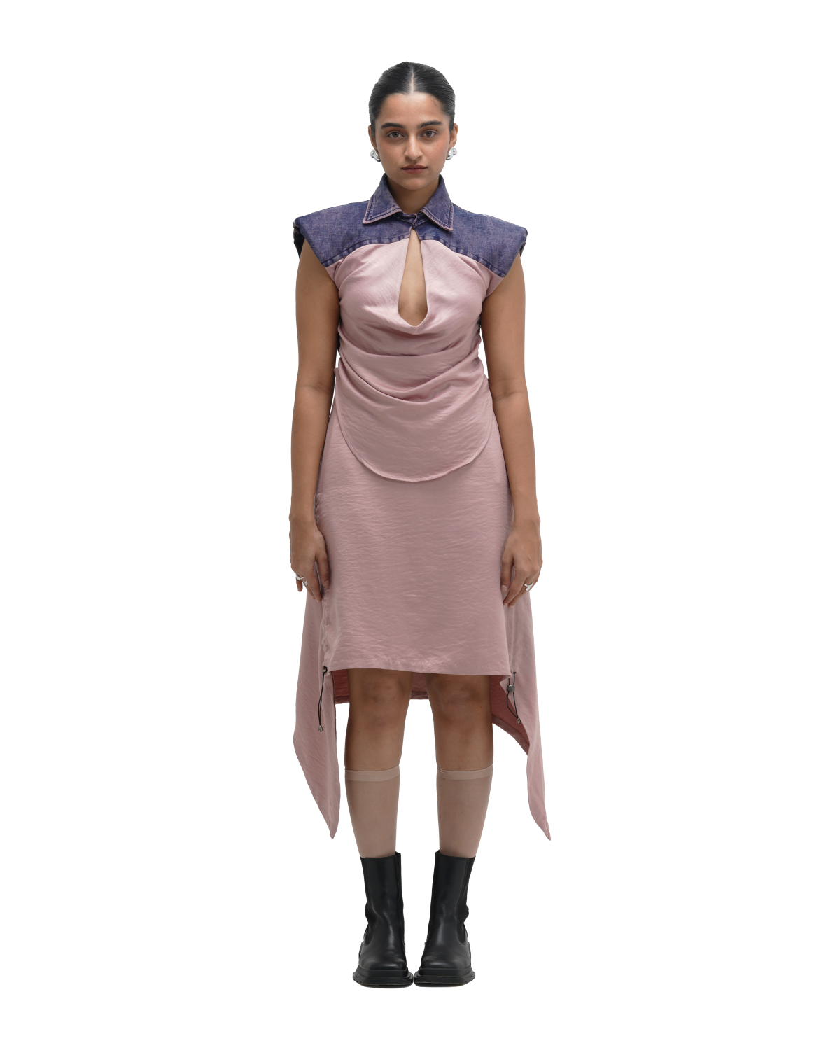 COWL FRAME TOP WITH RUCH HOUR SKIRT