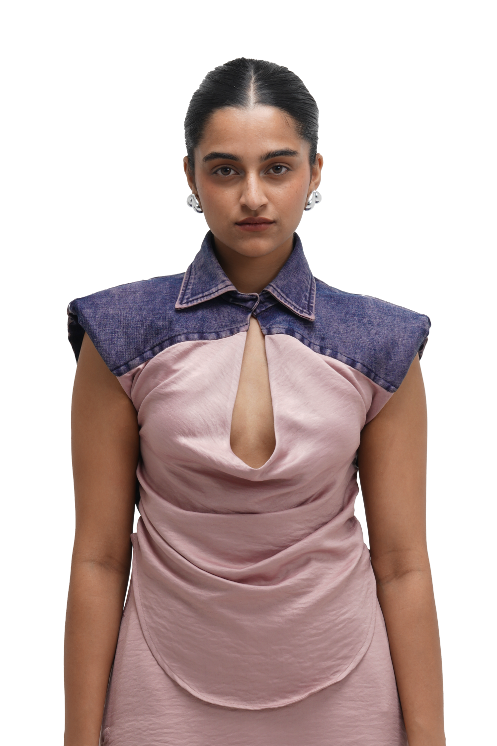 COWL FRAME TOP WITH RUCH HOUR SKIRT