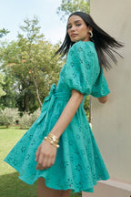 Dahlia Teal Dress - Calling June India