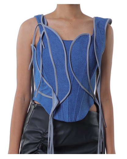 Fl-Whip Corset - Dark Blue