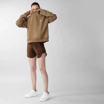 Velour Mini Shorts With Iconic Regent’s cord