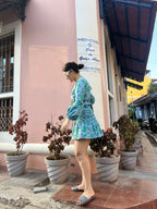 Bianca - Bloom Print In Blue & Green