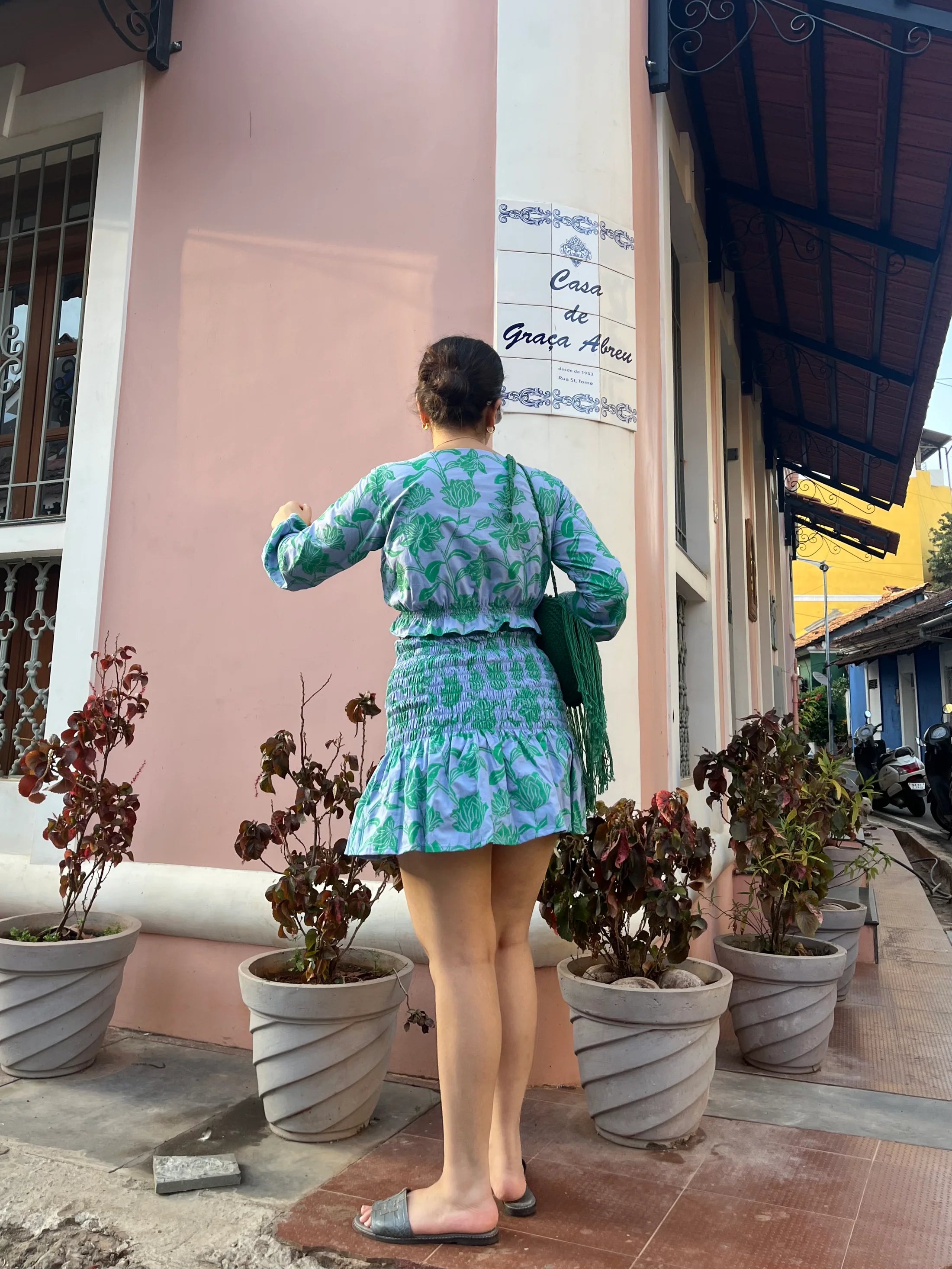 Bianca - Bloom Print In Blue & Green