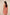 Woman wearing a pink dress with lace trim on a beige background Calling June