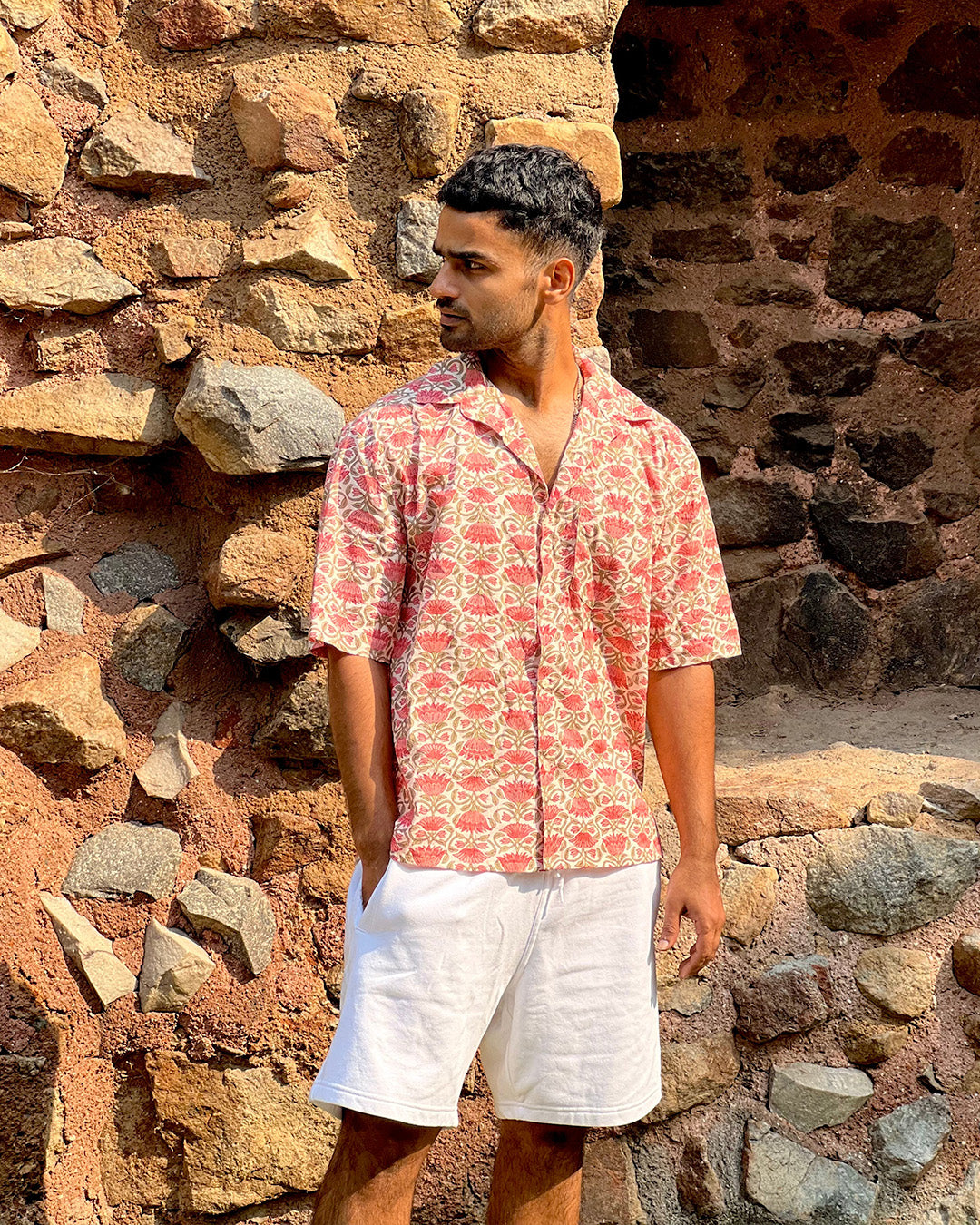 Hand Block Printed 100% Cotton Shirt - Eden