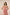 Woman wearing a strapless pink dress with floral patterns on a beige background Calling June