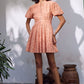 Marah Schiffli Peach Mini Dress - Calling June India