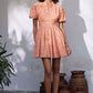 Marah Schiffli Peach Mini Dress - Calling June India