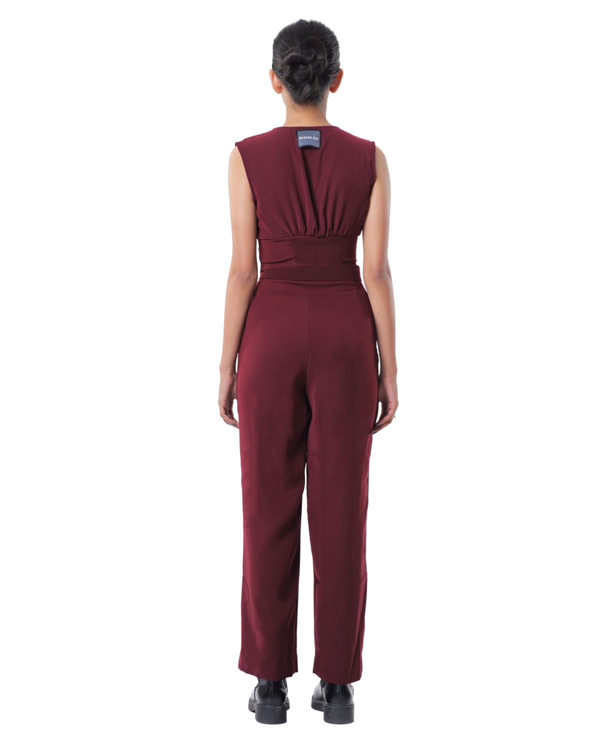 Affair Corset With High Waisted Pants - Merlot
