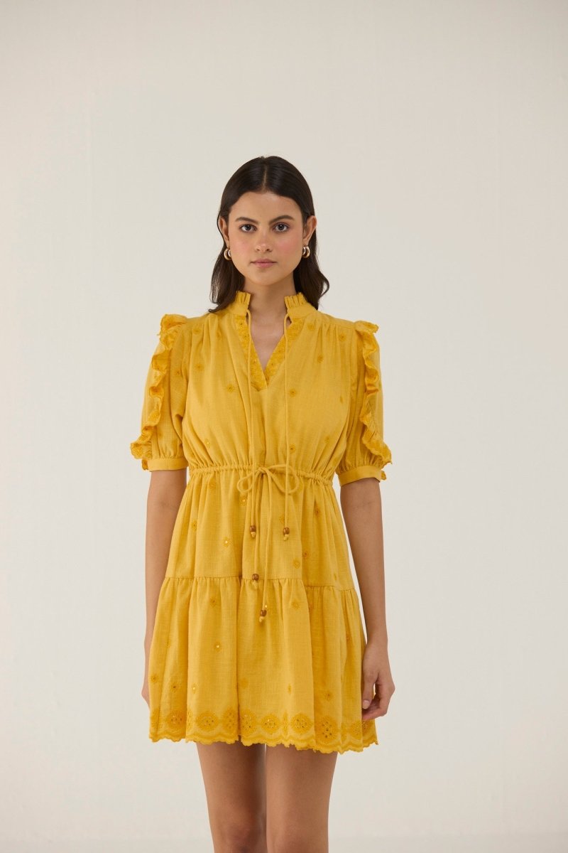 Mochi Dress Yellow - Calling June India
