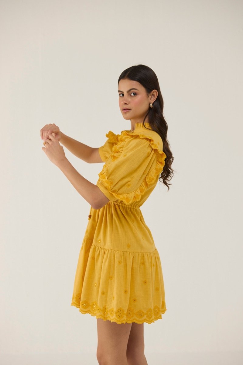 Mochi Dress Yellow - Calling June India