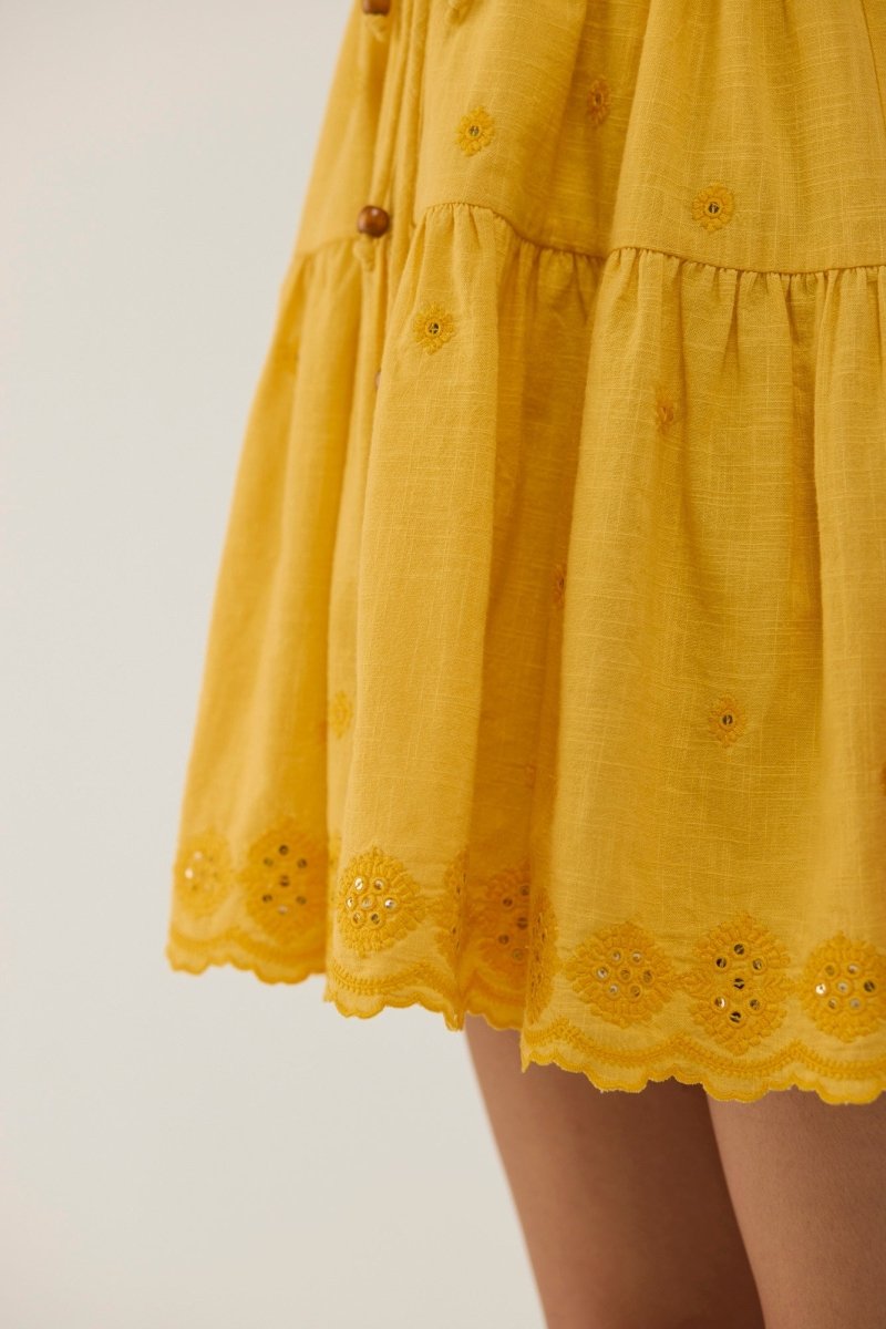 Mochi Dress Yellow - Calling June India