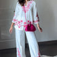 Nriti Shah In Our Yarrow Hand Embroidered Kaftan Co-Ord Set - Calling June India