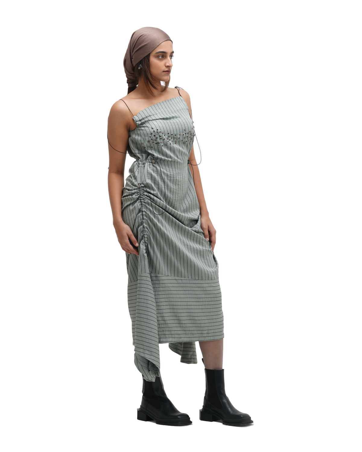 RUCH HOUR DRESS - SAGE GREEN