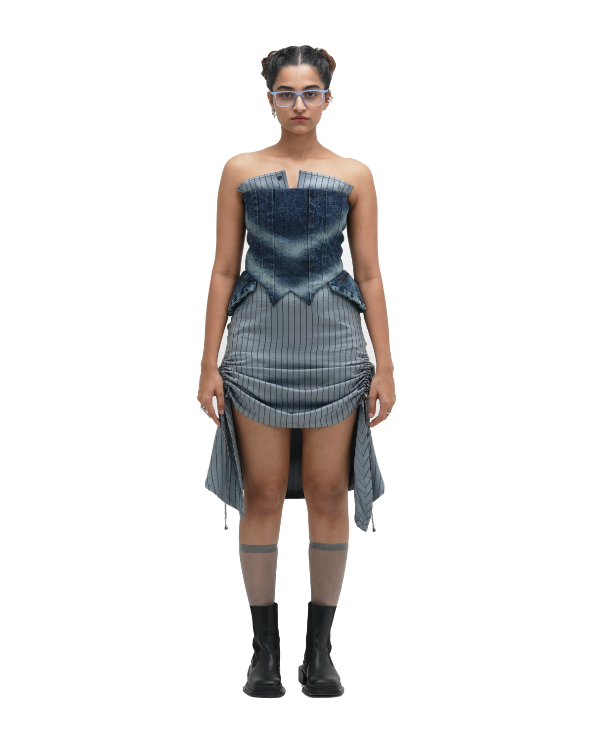 RUCH HOUR SKIRT - BLUE