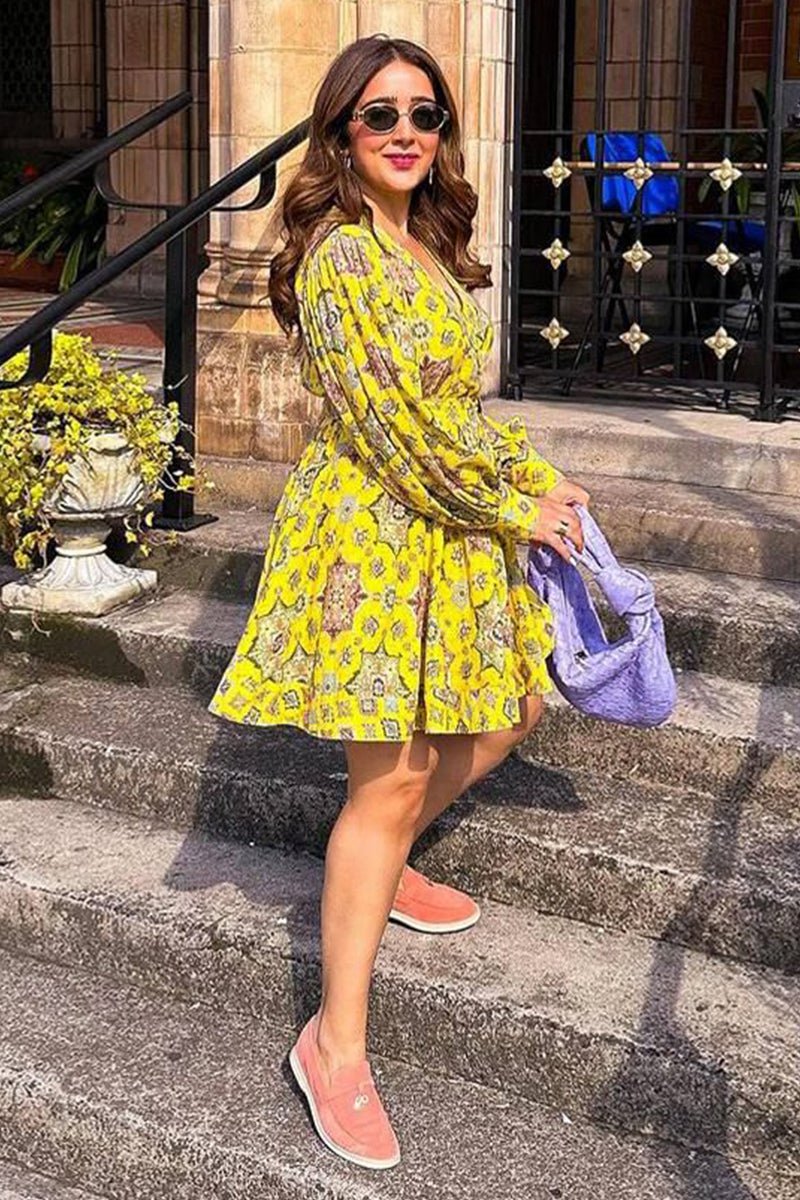 Sanjana Batra Suncup Wrap Dress - Calling June India