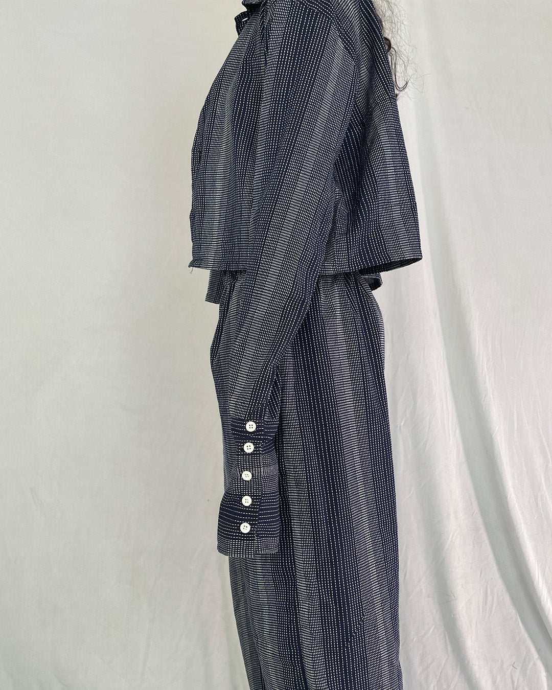 Striped Shirt- Navy
