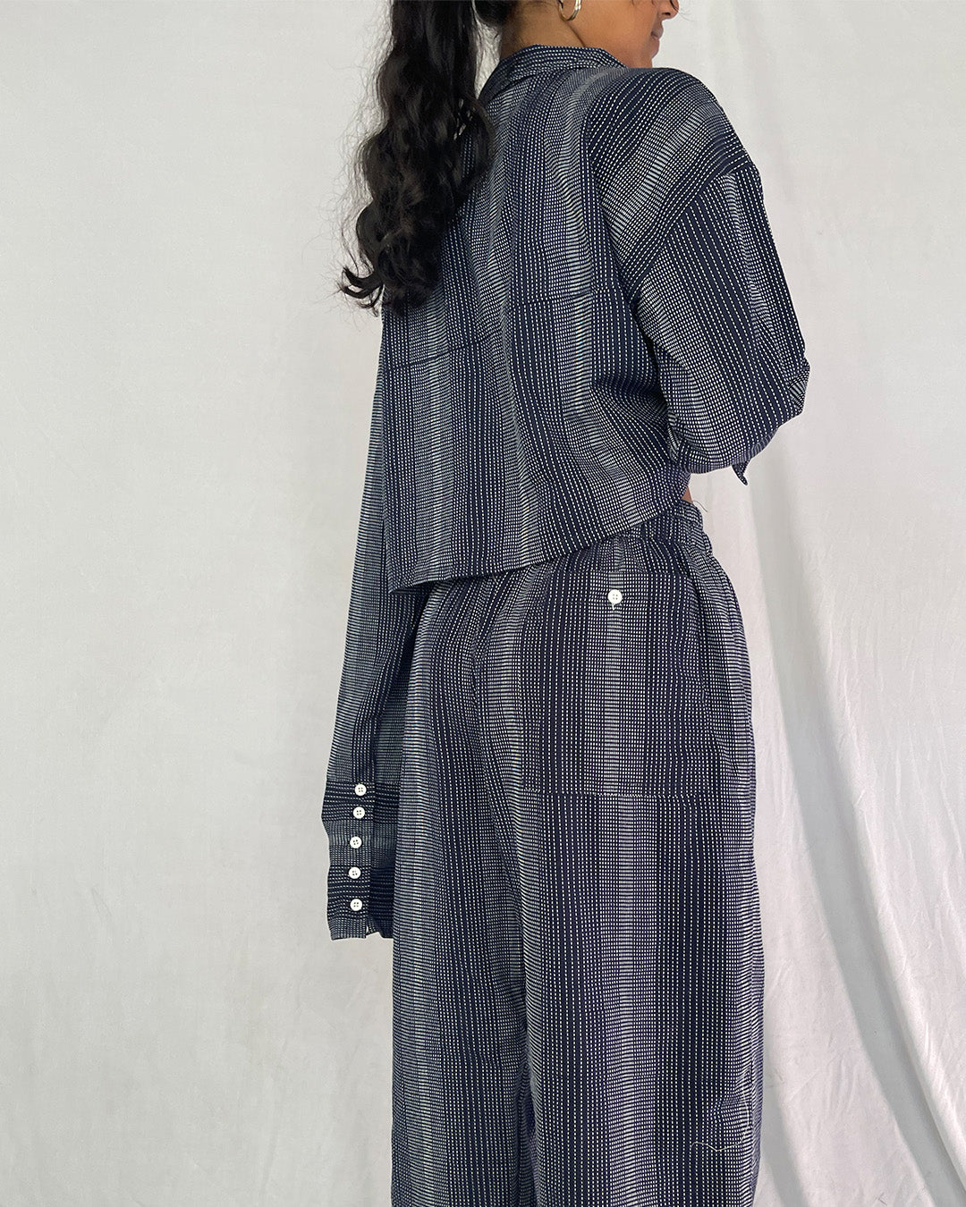 Striped Shirt- Navy