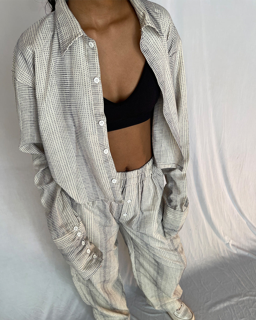 Striped Shirt- White