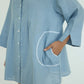 Sari Embroidered Shirt Dress