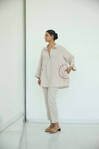 Sari Embroidered Shirt Dress