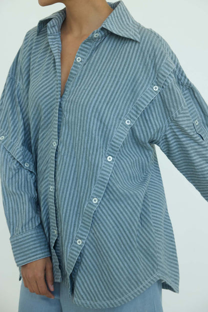 Kelly Bias Back Button Shirt