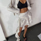 Ruffled Mini Skirt- Striped White