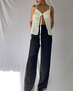 Silky Collar Slip Top